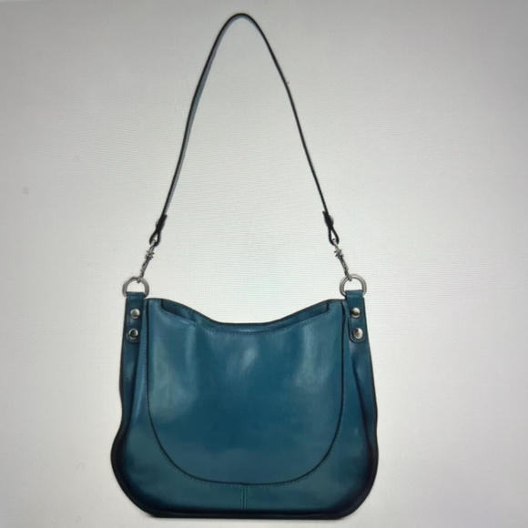 Patricia Nash Mirage Blue Shoulder Crossbody Distressed Vintage Leather Bag NWOT - Picture 3 of 15